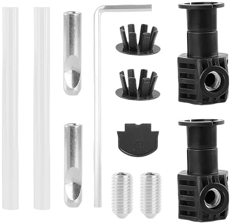 LUMOOM Set di fissaggio per WC a parete, set di viti di fissaggio universali, kit di fissaggio per WC a parete, accessori per installazione WC (nero)
