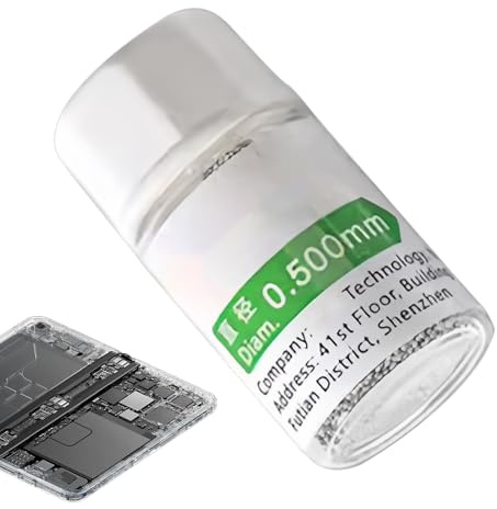 BGA - Bolas de soldadura, 25000 gránulos - 0,3/0,4/0,45/0,5 mm, soldadura electrónica | para reparación de máquinas de alta precisión de placa base de teléfonos móviles