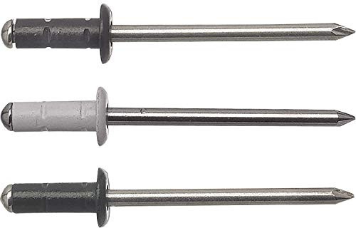 Gesipa PolyGrip Blindniete Alu/Nirosta 4 x 10 RAL 7016 Anthrazitgrau mm, 500 Stück, (1456159) Blindniettechnik, Grau
