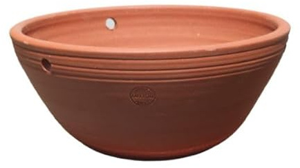 Ollas Lutton Pot Suspendu en Terre Cuite – Poterie Artisanale Française – 17,5 x 35 cm – pour Plantes Tombantes, Fleurs, Aromates – Design Vertical – Intérieur et Extérieur – Couleur Terracotta