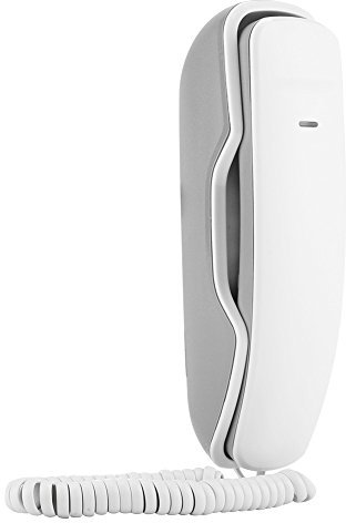 Wandtelefon, Festnetz-Wandtelefon mit Klarton-Stummschaltfunktion Wahlwiederholung der Letzten Nummer, Hängetelefon mit Integrierter Wähltastatur (Weiss)