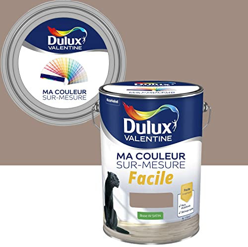 Ma Couleur Sur-mesure par Dulux Valentine – Peinture Intérieure Murs, Plafonds, Boiseries - Facile à appliquer - Satin Taupe 5 L