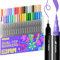 Artistro Marker mit Doppelspitze – 36 Malmarker – Marker mit Pinselspitze und 0,4 mm Fineliner – Malmarker für Erwachsene, Bullet Journal-Stifte, Marker für Malbücher für Erwachsene, kein Auslaufen