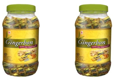 GINGERBON Bonbons Gingembre Miel Citron 0.62 kg 1 Unité (Lot de 2)