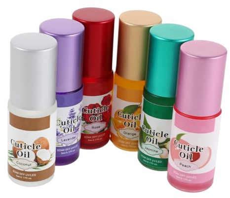 Aceite Revitalizante para Uñas Aplicador de Bola 6 Piezas, Vidrio