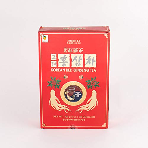 GEUMHONG Roter Ginseng Tee reines Konzentrat Granulat Beutel 150g I Fastenzeit Ruhe Ausdauer Konzentration 50 x 3g Beutel