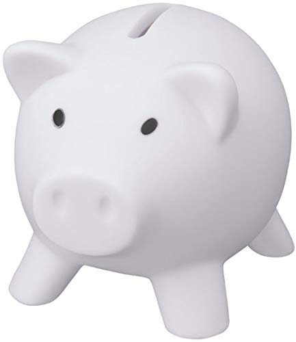 noTrash2003 Tirelire Cochon d'économies de l'argent Décoration Cochon Piggy Miss Verch Couleurs (Weiß)