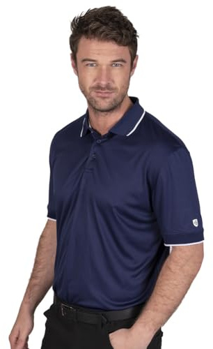 Island Green Herr Igts1899 Coolpass andningsbar absorberande prestanda golf pikétröja sport topp Blå Marinblått Xsp 3XL