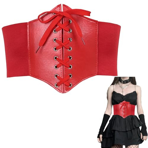 Spldsun Corsé Ancho Elástico, Cinturón de Cintura, Retro para Vestidos de Fiesta y Halloween