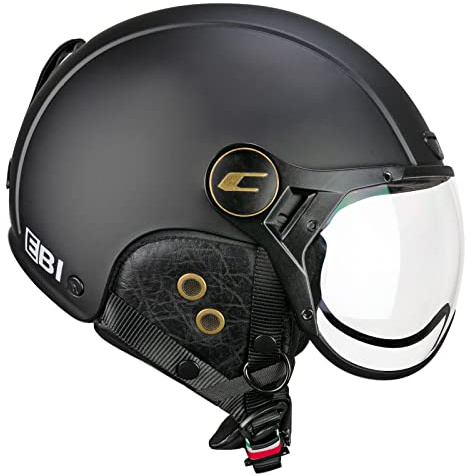 CGM EBI Casque de Ski Unisexe pour Adulte, Noir Mat, XS (53-54cm)