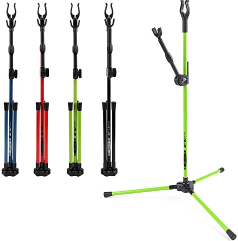 SHARROW Bogenschießen Bogenständer für Recurvebogen Tragbare Faltbare Bogen Halter Balance Bar Ständer Seitenständer Recurve Bogen Ständer Bogensport Zubehör (Grün)