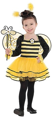 Amscan - ballerina barndräkt, bi, djurkostym, klänning, karneval, temafest, Shrove Tuesday