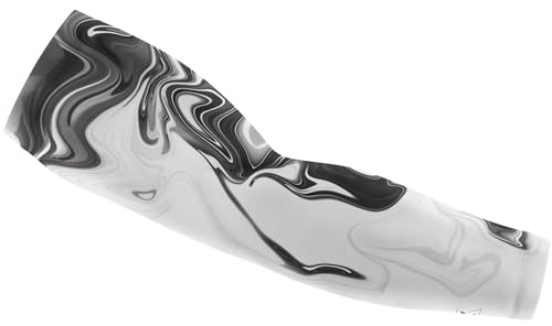 Nyfter - Manga para Brazo de Gaming Premium Manga de Gaming Anti-Sudor Efecto Regulación de Temperatura para Mejora del Rendimiento en el Gameplay, Negro / Blanco, XL
