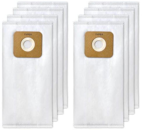 8 Pack Type A HEPA Vacuum Bags for Riccar Most Vibrance, R-Series, 2000/4000 & Simplicity Symmetry, S20EZM, 5000/6000 Upright Vacuum Cleaners, Part RAH-6/SAH-6