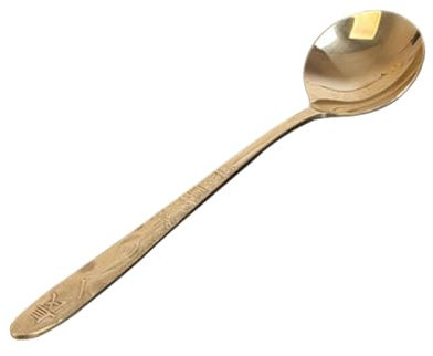 MAGICLULU Brass Ladle Fine Scoop Thicken Dinnerware Spoon Serving Spoon for Rice Coppery Cutlery for Cooking