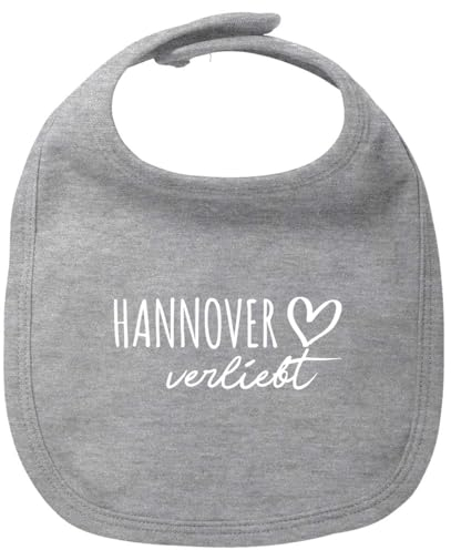 Huuraa Unisex Latz Hannover verliebt Geschenk Heather Grey Bio Baumwolle Hannover Babykleidung