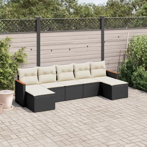 Festnight Loungemöbel Set mit Stauraum Gartenlounge XXL Groß Garten Lounge Rattan Sofa Outdoor Polyrattan Gartensofa Terrasse Terrassenmöbel Gartenmöbel Ecklounge Couch Sitzgarnitur