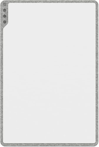 PLAYROOM Playboard Whiteboard - grau - 75 x 50 cm - rahmenlose, beschreibbare Magnetwand mit abgerundeten Ecken - leicht und mobil
