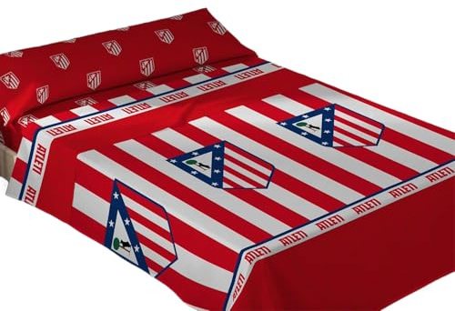 ASDITEX Atlético de Madrid Juego de Sábanas Producto Oficial para Cama 105