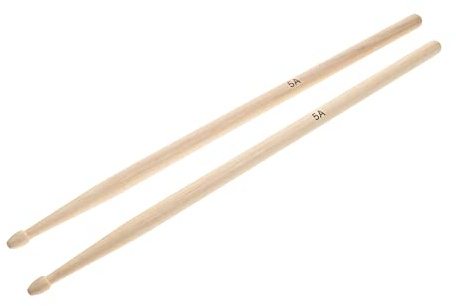 Walnussholz Drumsticks 5a für Schlagzeug und Akustische Drums | Leicht zu Halten, Komfortabel und Rutschfest, Ersatz für Schüler, Proben und Auftritte, 2 Stück-pack
