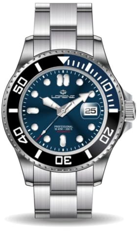 Lorenz Diver Automatic 26168BB Orologio automatico da uomo in acciaio inossidabile sub 100 metri