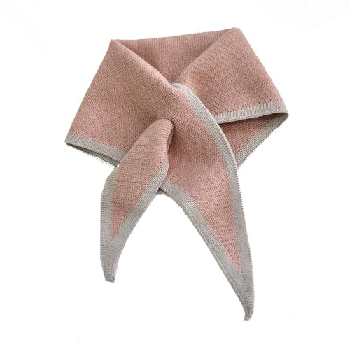 YGSIKY Bufandas de Cuello de Piel para Mujer para Invierno,Bufanda pequeña Tejida,Bufanda de Invierno de Moda para Mujer, Forma de Cola de pez con Lazo Cruzado de otoño e Invierno (Pink,Taglia Unica)