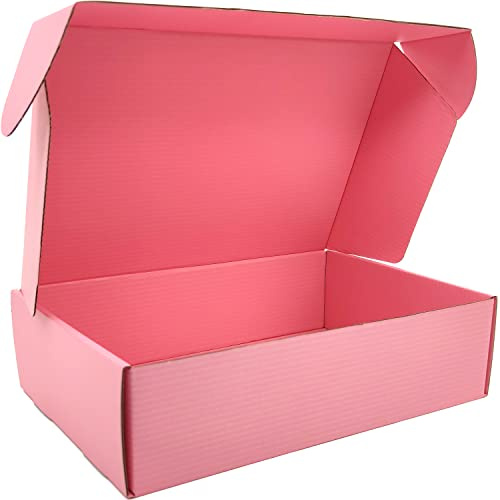 Cenoid Medium Postlådor, 30 × 23 × 10 cm, Rosa Postpaket Försändelsekartong Papperlådor För Post, Frakt, Leverans, Förpackningslådor För Små Företag (Paket Med 20)