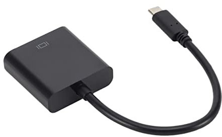 TINEASUR Cavo Convertitore Da Tipo c a Vga Usb 3.1 1080p Nero Per Laptop, Monitor e Proiettore Connettore Rinforzato Per Trasmissione Stabile, Uso Professionale e Domestico