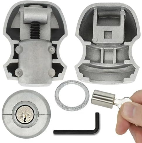 MNEVZX Anhängerschloss Universal Anhänger Kupplung Schloss Hitch Ball Lock Anti Diebstahl Gerät Für Caravan Tow Rv Auto Lock Anhänger Zubehör Towing Hitch