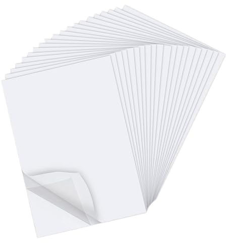 hnswwgew 24 Pcs Double Sided Adhesive Sheets, Sticky Back Plastic, A4 Size Double Sided Sticky Tape for Crafts, DIY, Photo Albums, and Arts, Double Sided Tape Craft with Sticky-Back Plastic