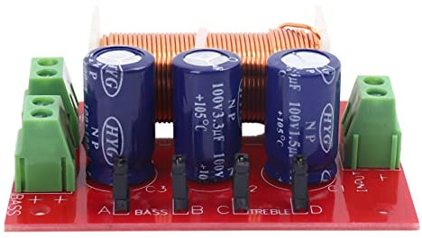 Fozriybefy 400W Lautsprecher Frequenz Weiche 2 Wege Hoch Niedrig 4-16 Ohm Frequenz Teiler für Lautsprecher