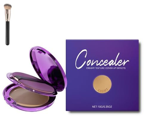 Evanesce Soft Matte Cream Concealer, deckende, wasserfeste, feuchtigkeitsspendende Foundation, farbkorrigierende Creme mit Make-up-Pinsel, langanhaltend, feuchtigkeitsspendend, leicht (Ivory White)