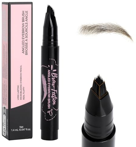TNSLAND ögonbrynspenna hårritning, uppgradering Eyebrow Pencils 2.0 med vinklad ögonbrynspensel, hårliknande streck, torkfast, överföringsbeständig, lätt att använda – 01 BROWN