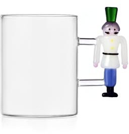 Ichendorf Casse-noisette Tasse de Noël en verre borosilicate 10 x 12,5 cm