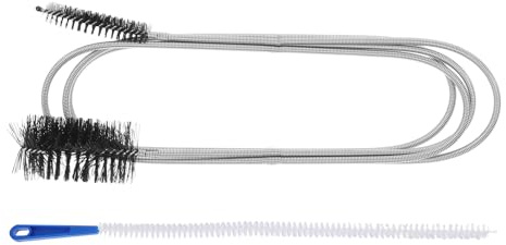 LIFKOME Juego de 2 Cepillos Flexibles para Limpieza de Desagües, Limpiador para Fregadero de Cocina y Baño, Cepillo para Destapar Tuberías Cabezal Curvado de Plástico Duradero,