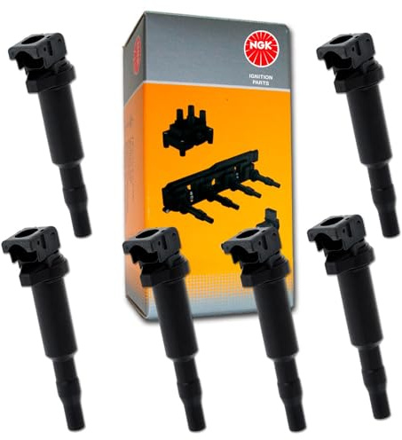 6x NGK Zündspule | E46 E90 E93 E92 E91 E39 E60 F10 passend für E81 E82 E87 E88 E46 E90 E93 E92 E91 E39 E60 F10