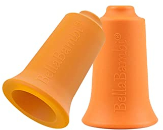 BellaBambi 2er Set original Schröpfglas | hautverträgliche Schröpf-Cups zur vielseitigen Faszien-Massage | Cupping für Beauty, Wellness, Sport oder Therapie | Made in Germany | Regular - Orange