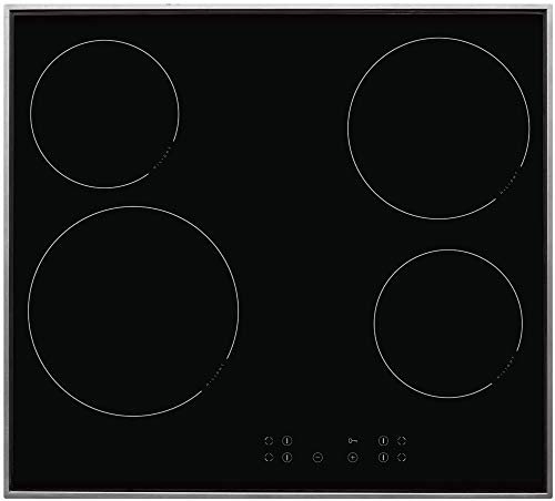 Amica KMC 744 600 E Edelstahlrahmen Autarkes Kochfeld, Glaskeramik, 60 cm