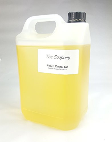 Olio di nocciolo di pesca, 5 litri, olio vettore per massaggi, trattamenti pelle e capelli, 100% puro e naturale