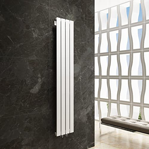 Design Flach Heizkörper Badheizkörper 1800x304mm Weiß Paneelheizkörper Wohnraumheizkörper Plattenheizkörper Mittelanschluss Einlagig 545Watt