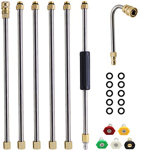 Twinkle Star Pressure Washer Extension Wand Set, 8 ft Replacement Lance with 5 Nozzle Tips, 4000 PSI