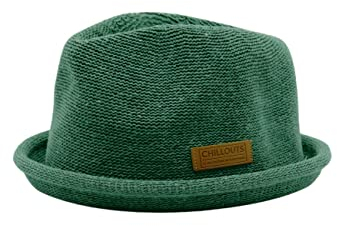 CHILLOUTS Tocoa Hat - Pork Pie Hut Herren/Damen, 100% Polyester, Unisex Sommer Trendhut, Crushable, Adjustable, grün, S-M