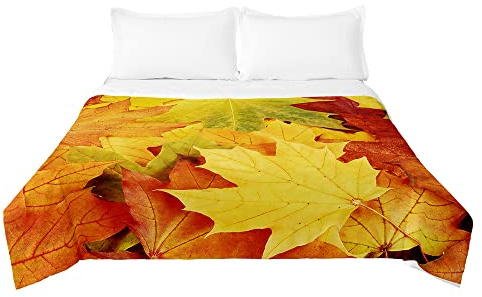 Odot Colcha Verano Cama 90/150 Modernas, Diseño Colcha Bouti Cubrecama Acolchada Microfibra Extra Suave,Colcha Cubre Cama Multiusos Entretiempo para Privamera (130x150cm,Hoja de Arce 1)