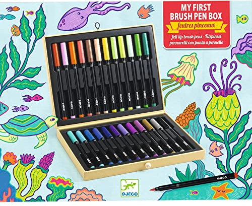 Djeco Erste Box mit Pinselstiften, 24 Stück