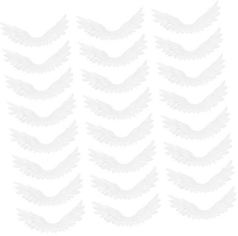 DECHOUS 24St weihnachtsbaumschmuck aufnäher Patches weihnachtsdeko weihnachtsengel Weihnachtshandwerk eine Armatur Engelsflügel selber Machen Engelsflügel selber basteln Weihnachten