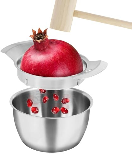 BOBASH Granatapfel Entkerner Granatapfelschälwerkzeug 304 Peeler Edelstahl Peeler Hohe Effizienz Granatapfelblatt Deseeder