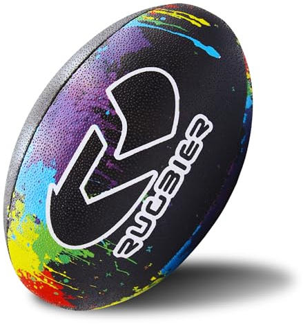 RUGBIER – Balón de Entrenamiento para Rugby - Talla 5 Training – Alta Gama - Entrenamiento y Juego - Categorías Masculinas y Equipos Senior – Multicolors