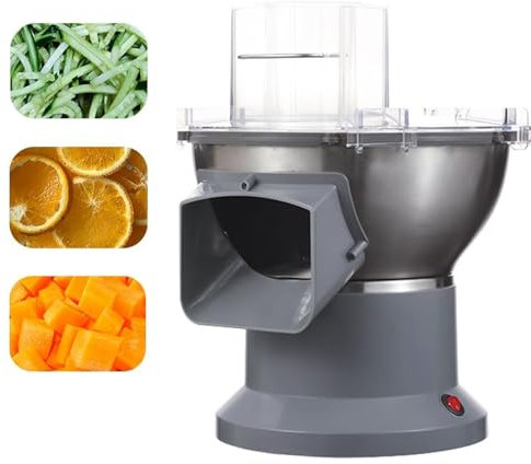 Rallador Eléctrico de Queso y Vegetales 4 en 1 y Rebanador de 2-4 Mm Trituradora Comercial de Frutas y Verduras Completamente Automática con Molde para Cortar en Cubitos, Molde para Triturar