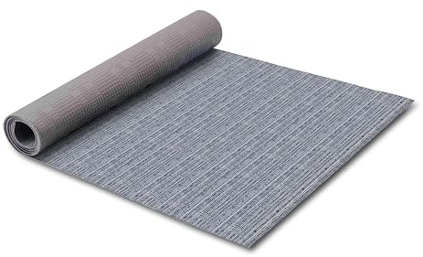HomeLife Alfombra de cocina antideslizante y lavable, de vinilo y PVC, 52 x 200 cm, fabricada en Italia, multicolor (gris melange), alfombras