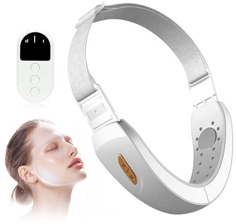 Elektrisches V-Face Shaping Massager, EMS Gua Sha Elektrisch, Gesichtsmassagegerät 6 Modi Facelifting Gerät, V Shape Face Jawline Trainer mit Fernbedienung, Face Massager Schönheitswerkzeuge